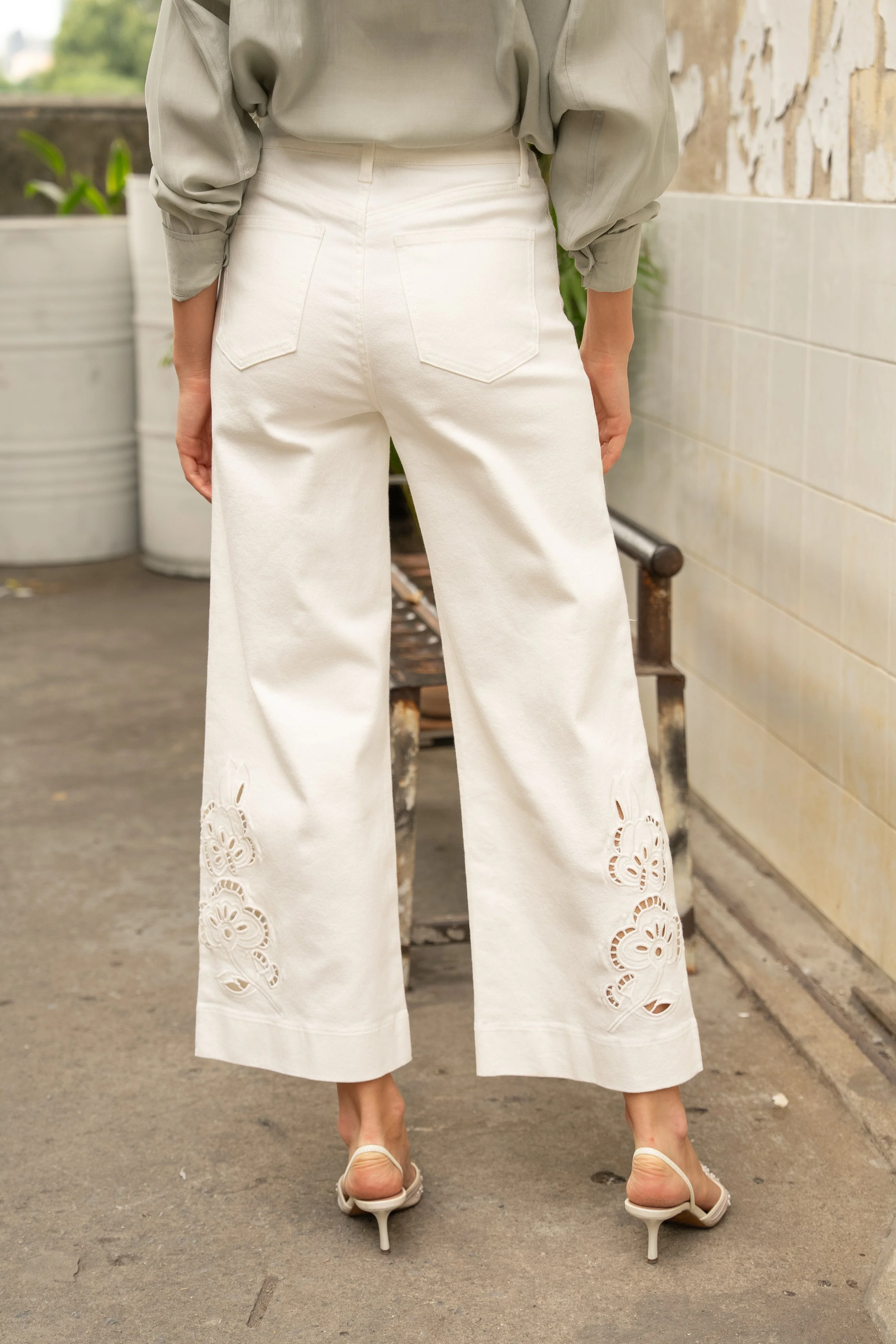Jean Aliocha - denim blanc - Image 5