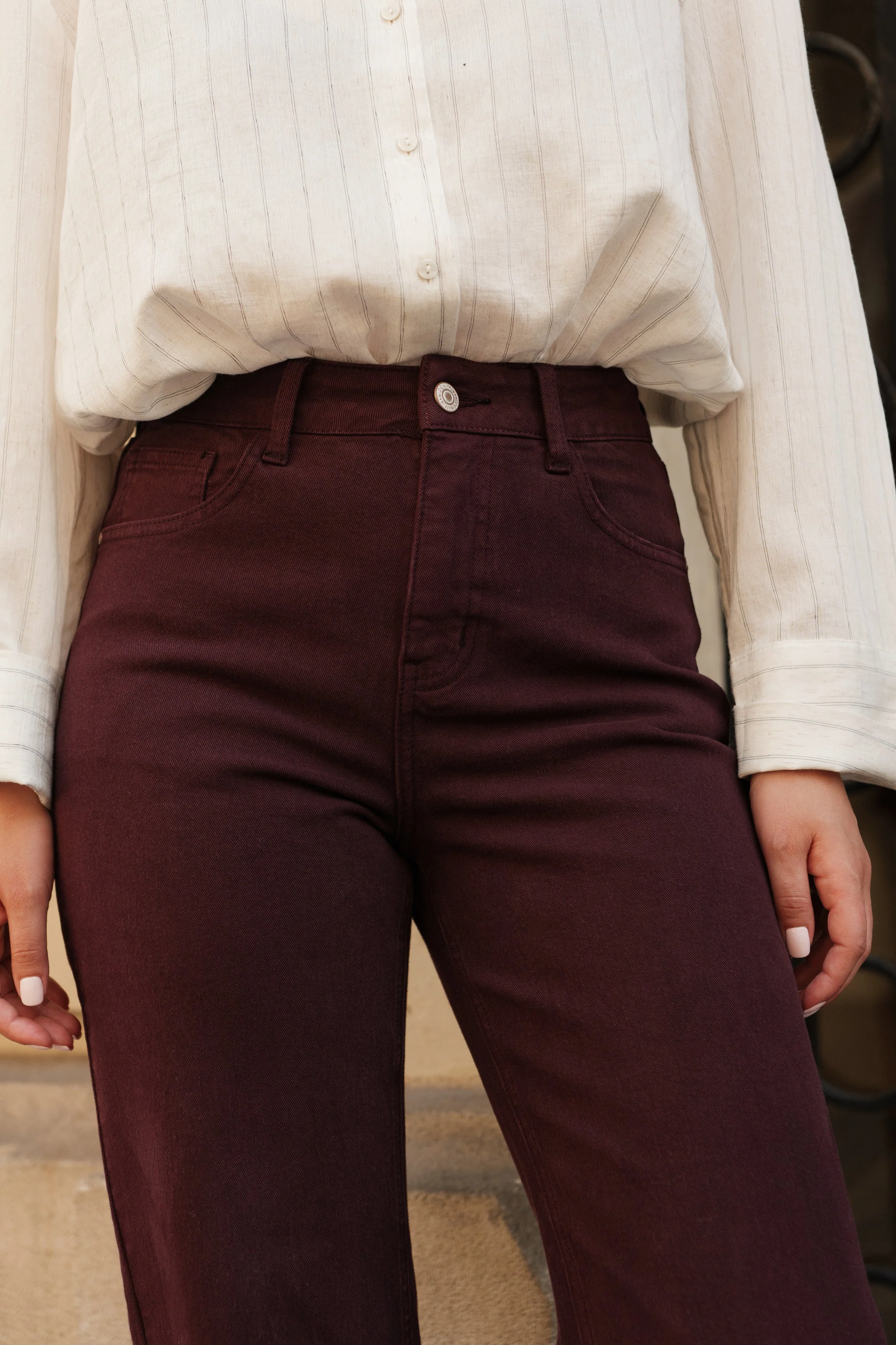 Jean Barbara - denim bordeaux - Image 3