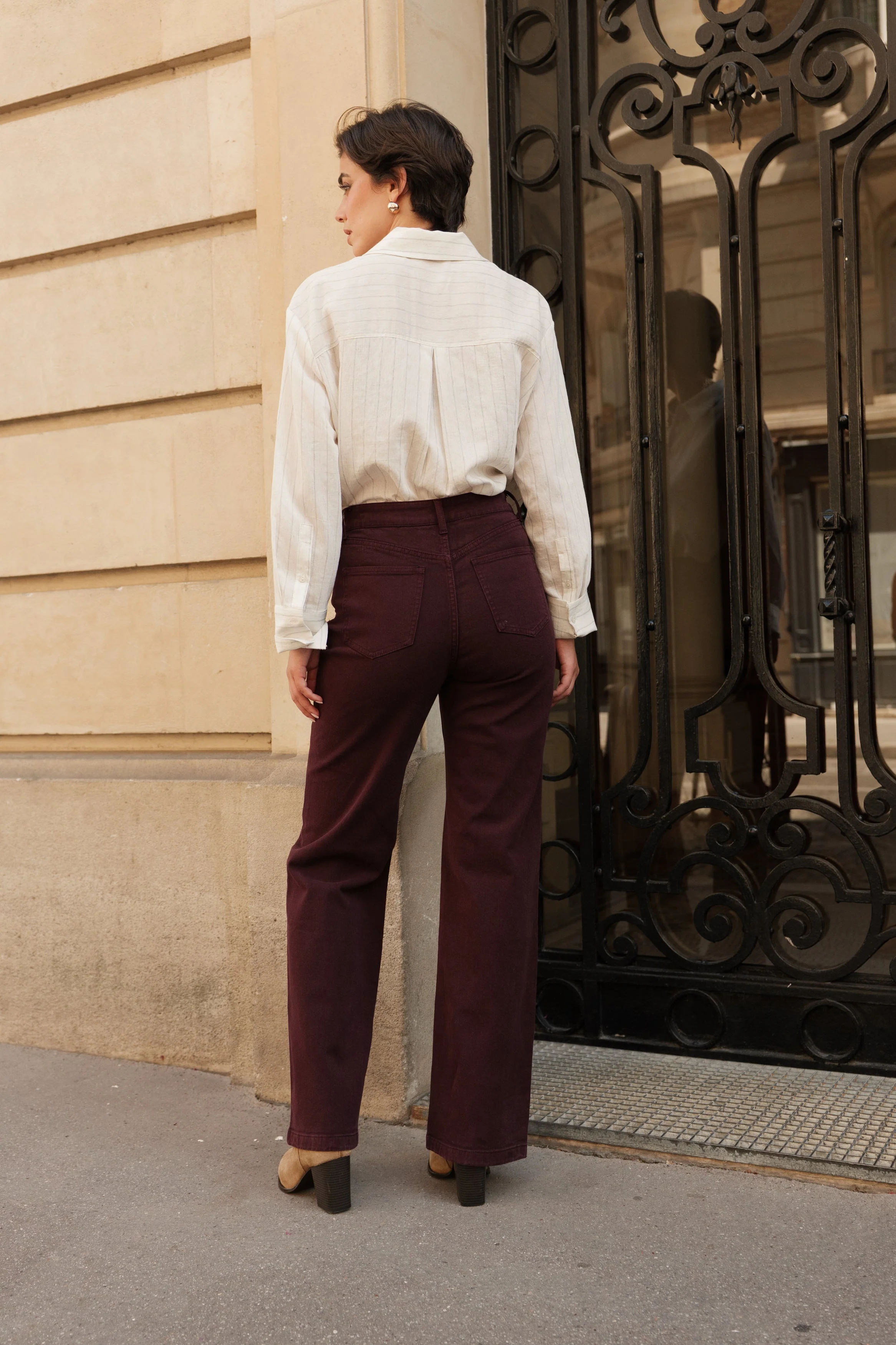 Jean Barbara - denim bordeaux - Image 4