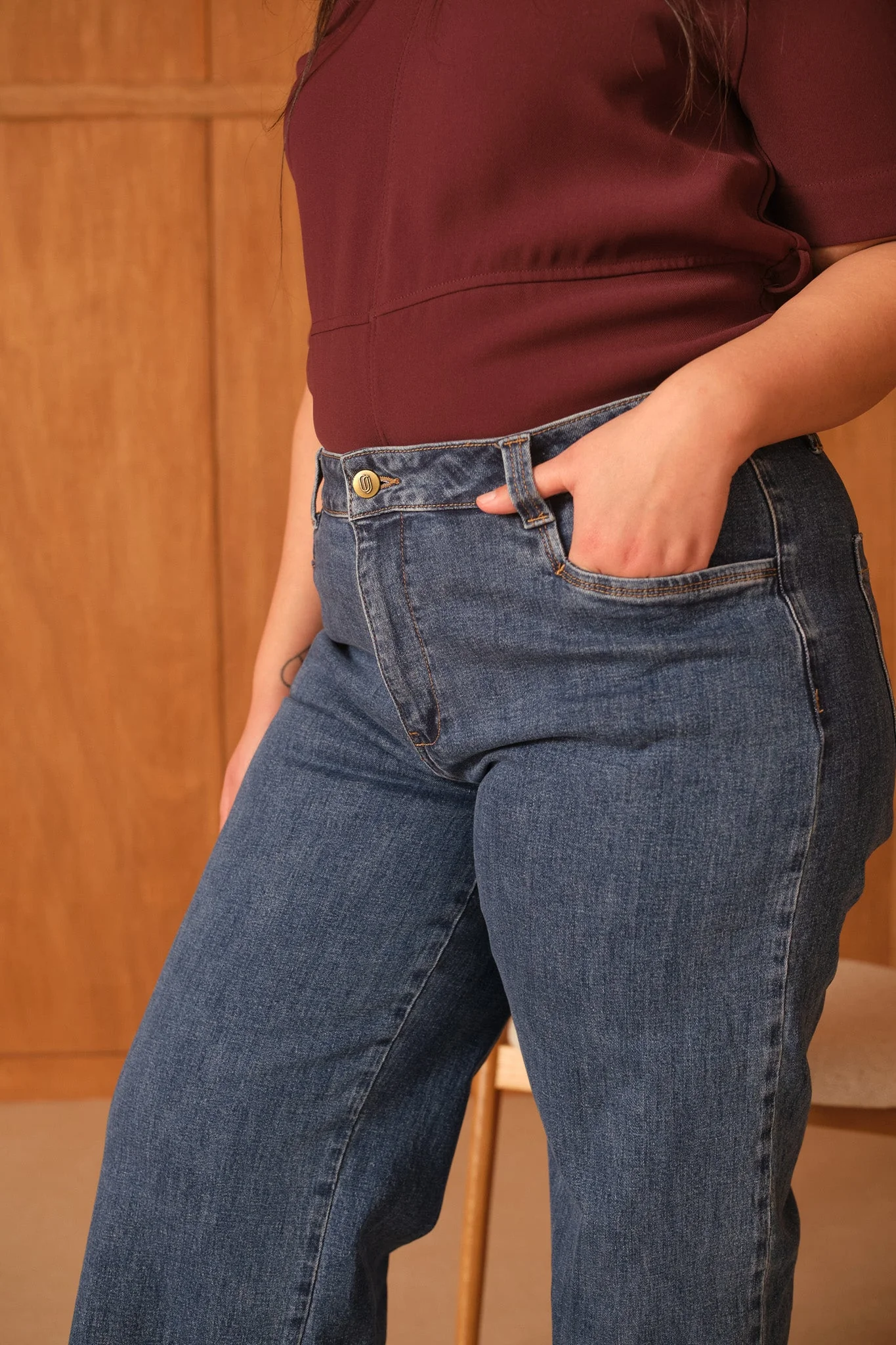 Jean Basile - denim stone - curvy - Image 3