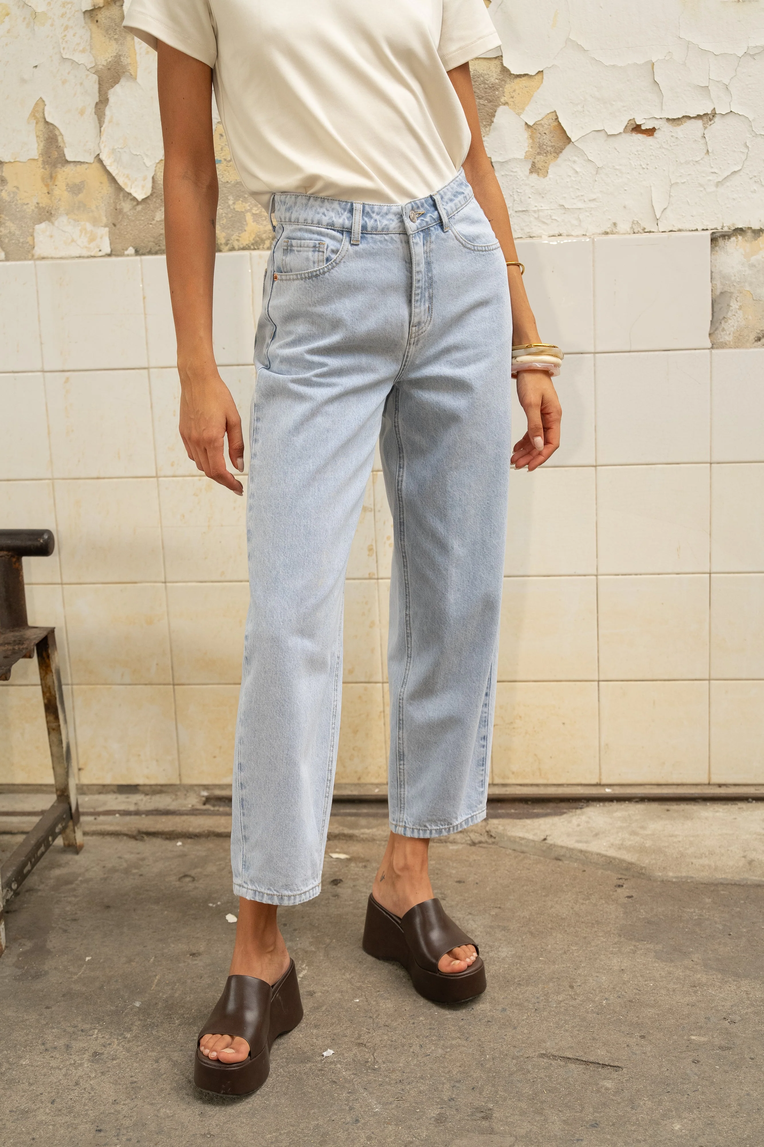 Jean Bony - denim bleu clair - Image 3