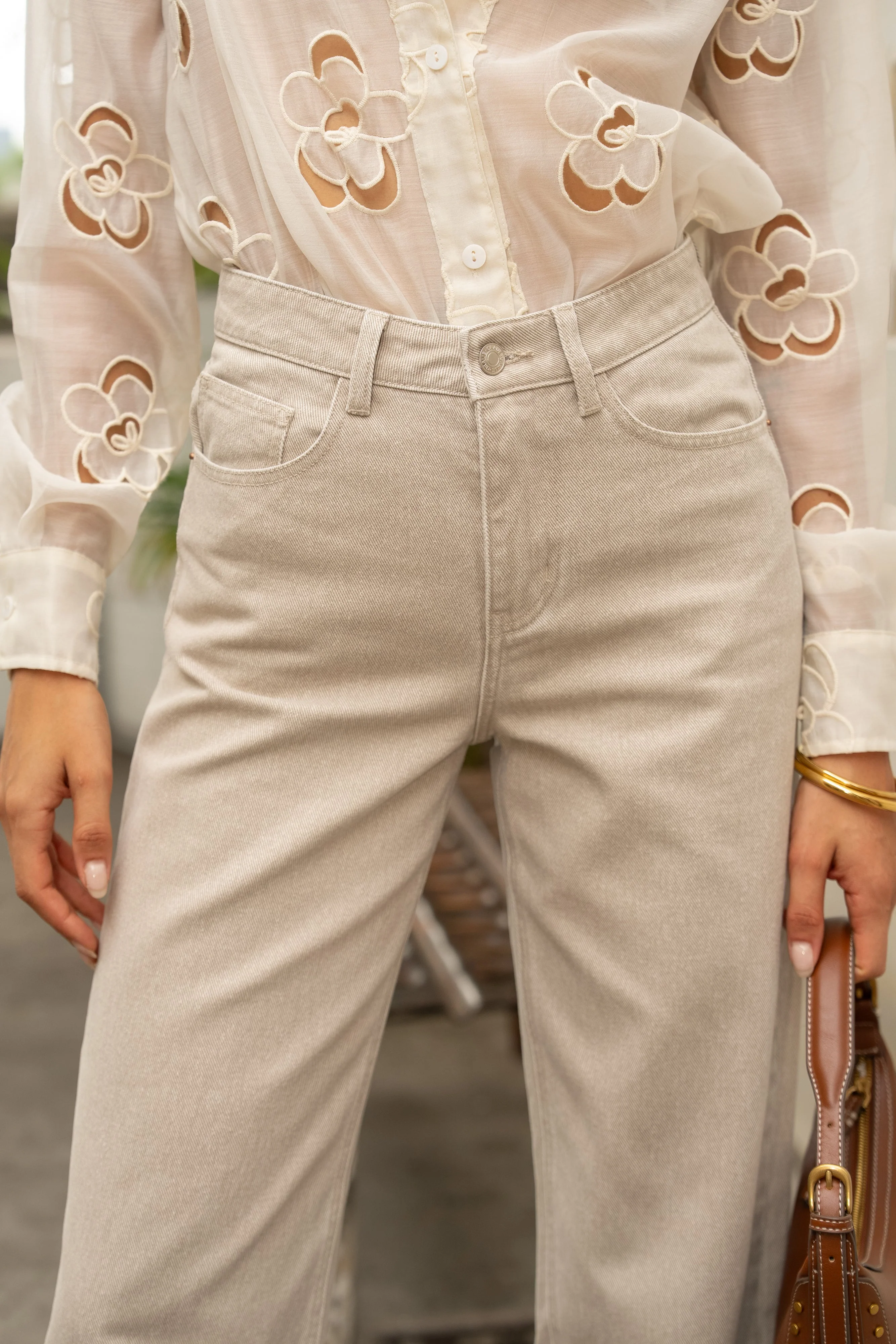 Jean Bony - denim taupe - Image 4