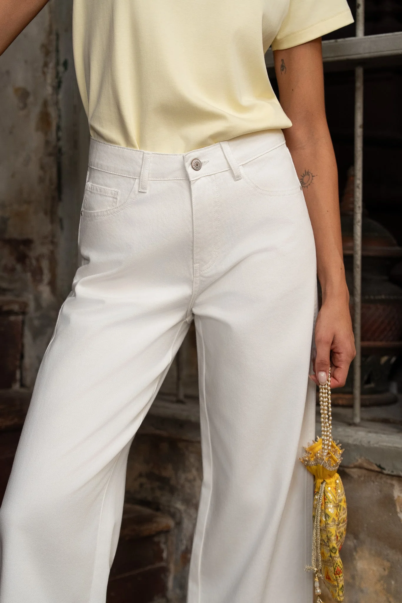 Jean Colombe - denim blanc - Image 3
