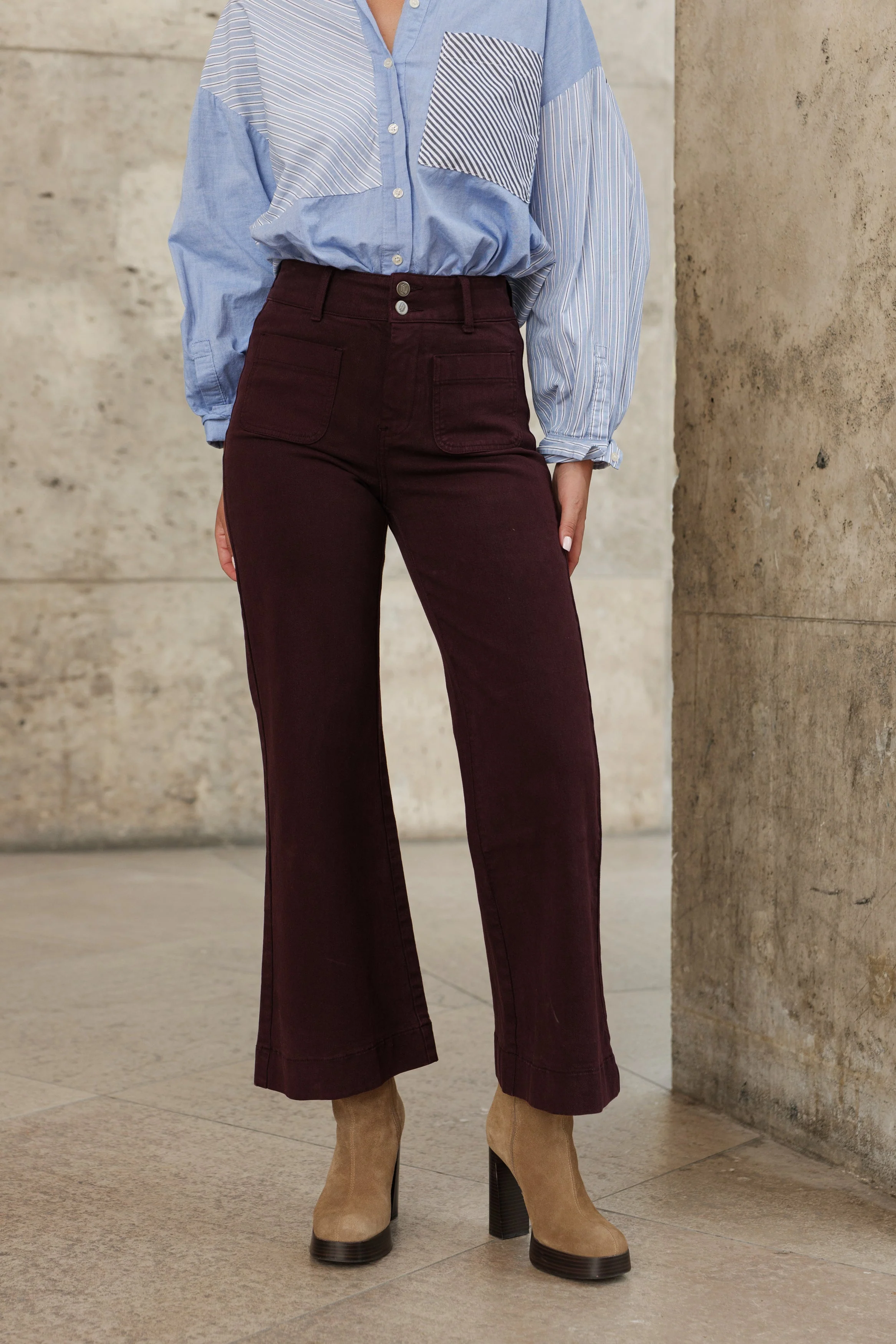 Jean Elenette - denim bordeaux - Image 3