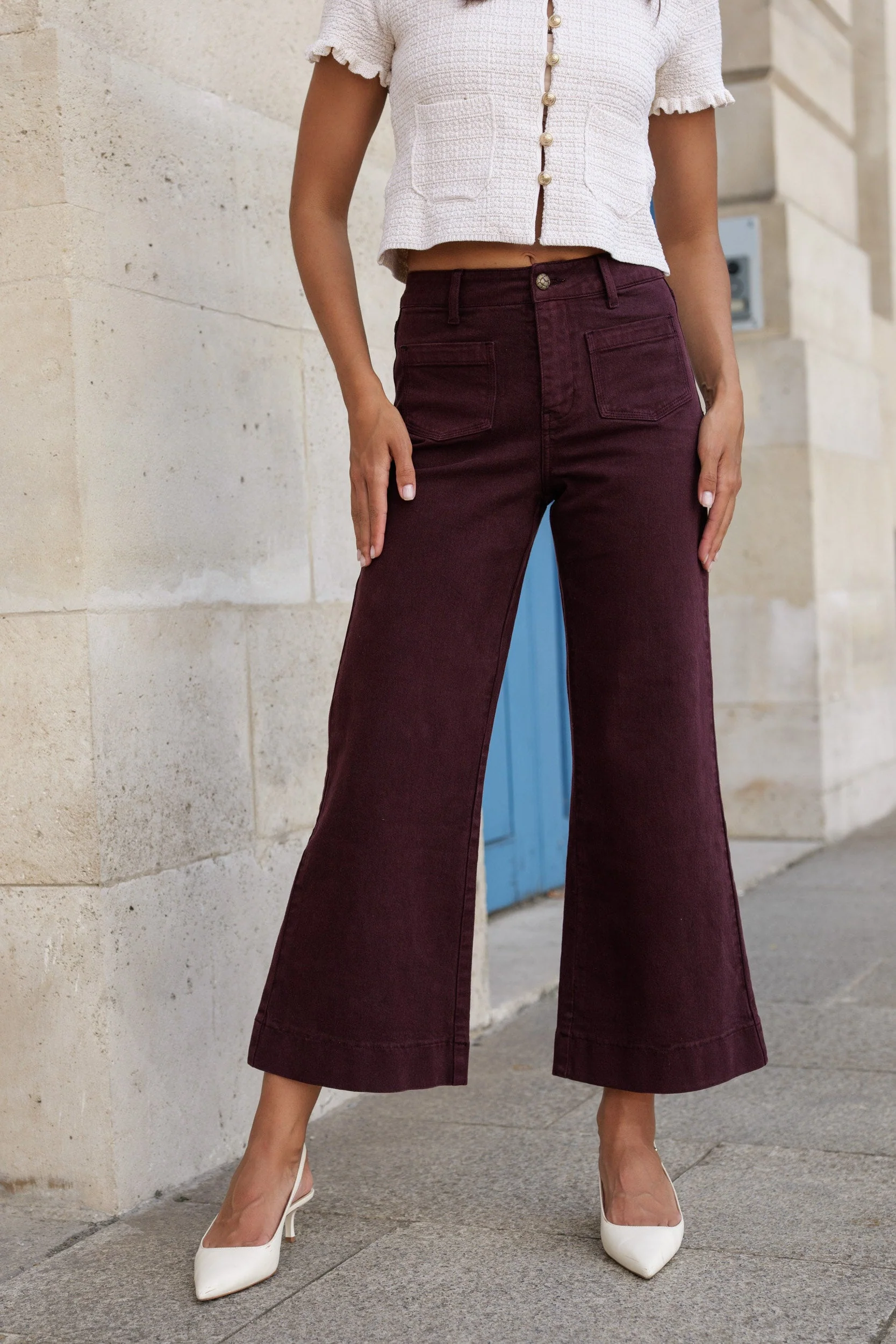 Jean Gasparette - denim bordeaux - Image 2