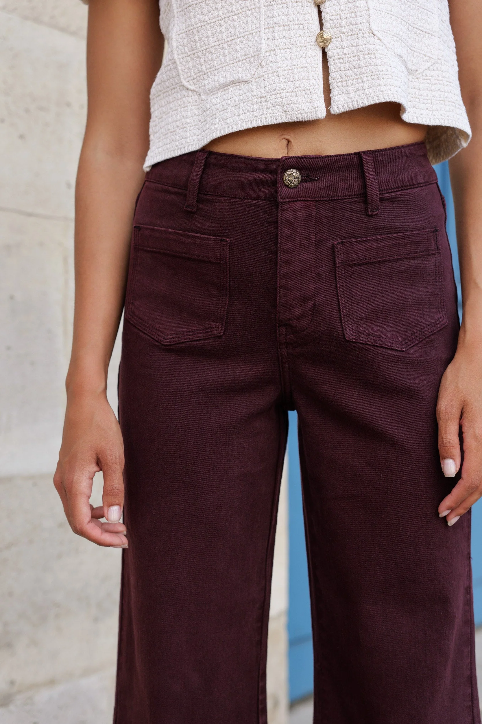 Jean Gasparette - denim bordeaux - Image 4