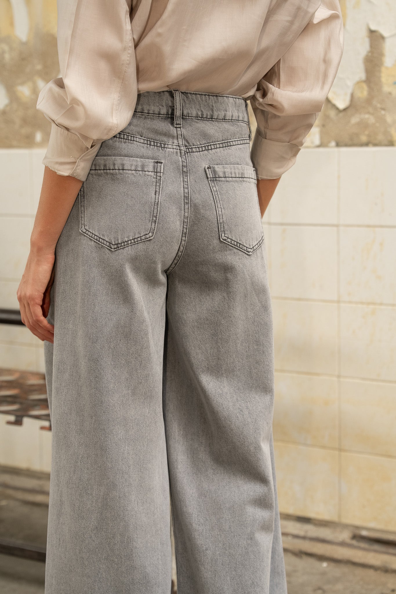 Jean Giovani - denim gris clair - Image 5