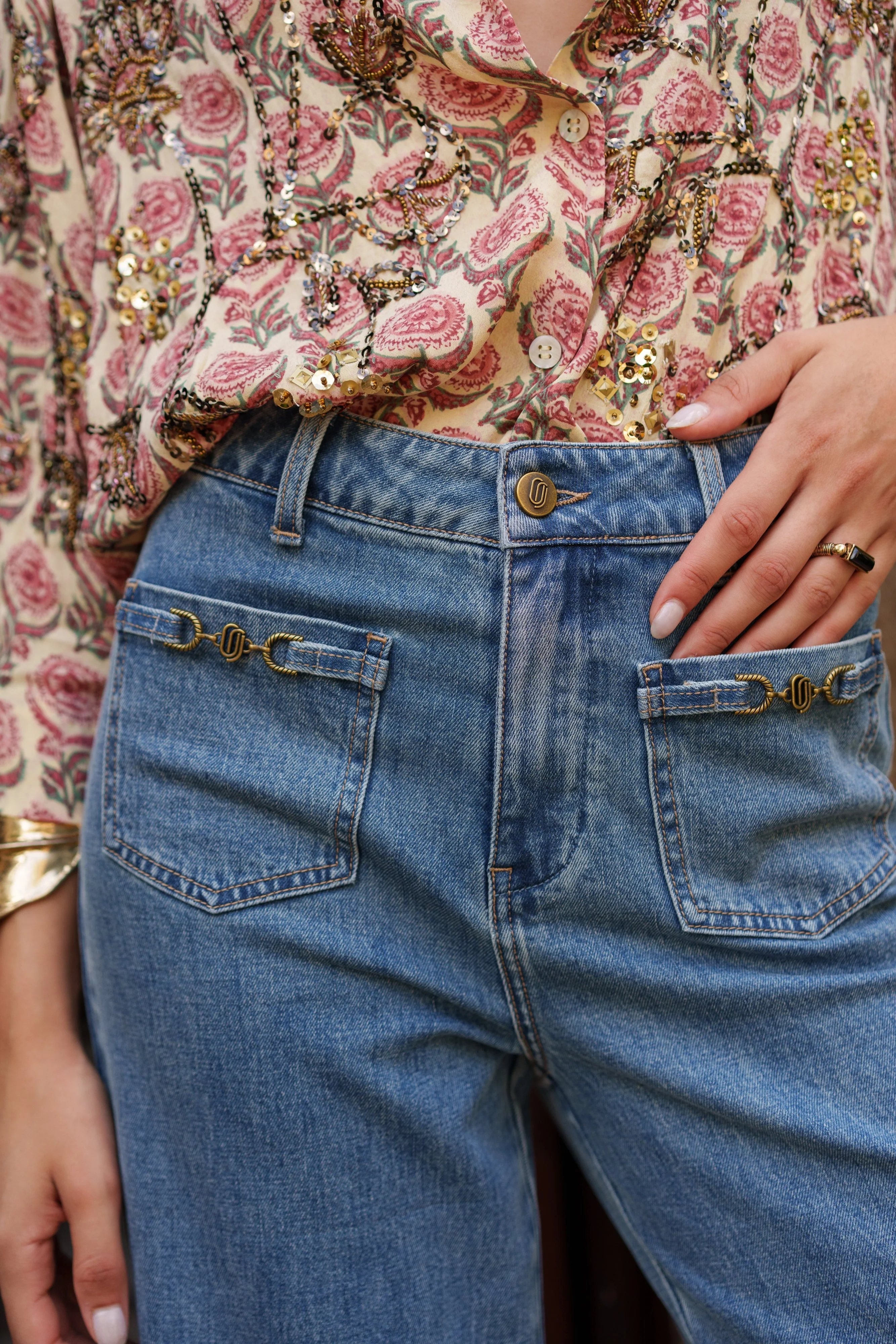 Jean Hortense - denim gris bleu - Image 2