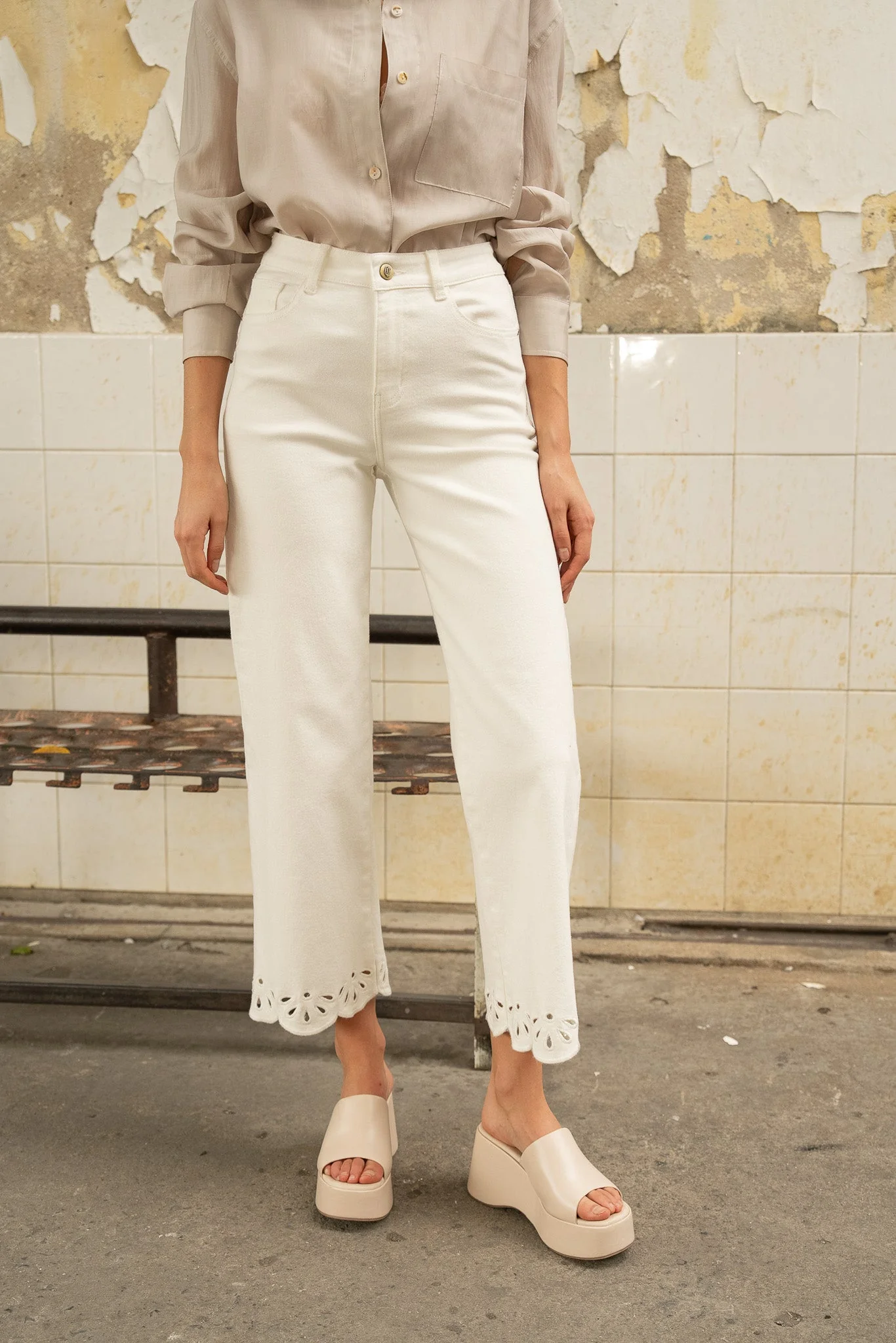 Jean Lola - denim blanc - Image 3