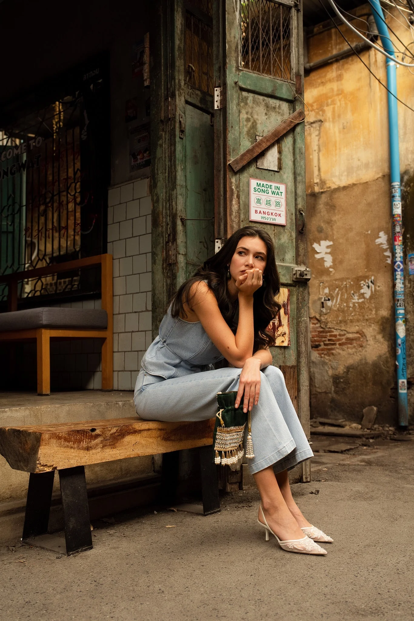 Jean Mona - denim bleu clair - Image 3