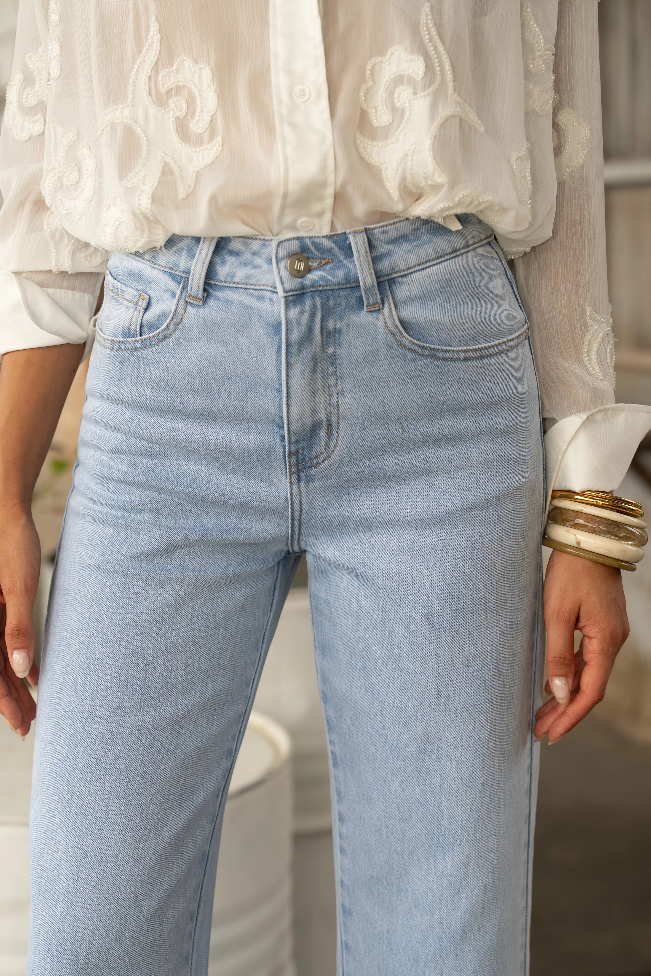 Jean Nola - denim bleu clair - Image 4