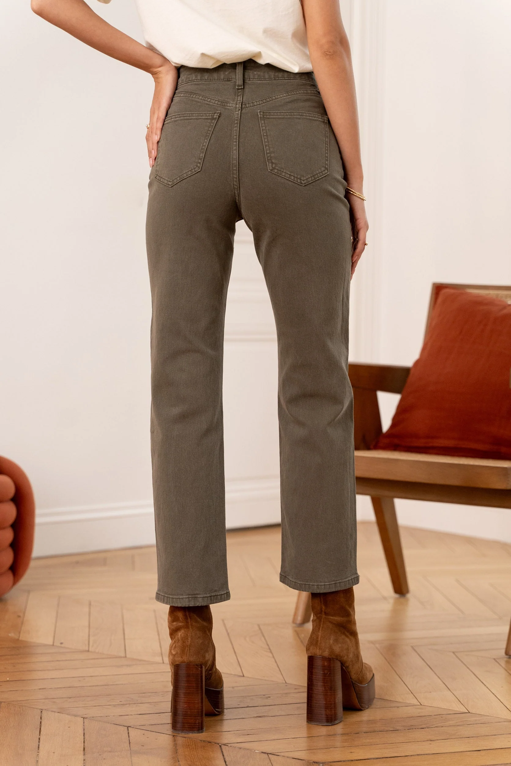 Jean Solange - denim kaki - Image 4