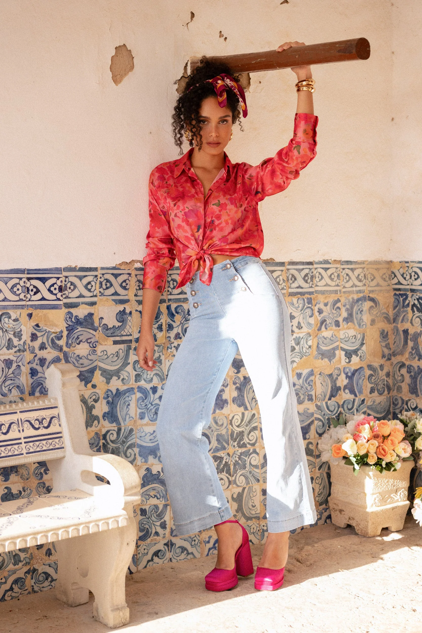 Jean Victorine - denim clair - Image 3