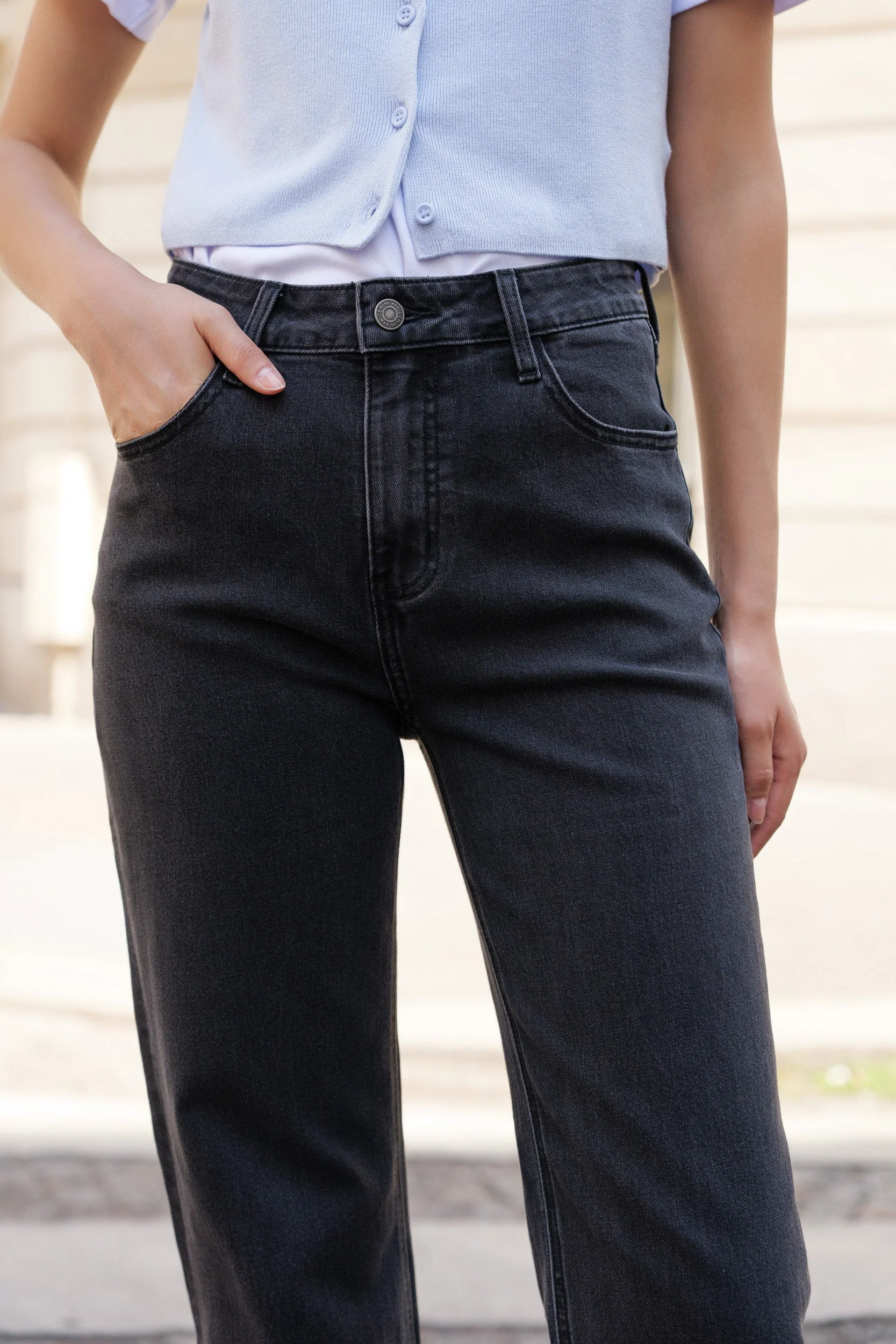 Jean Maddie - denim gris moyen - Image 3