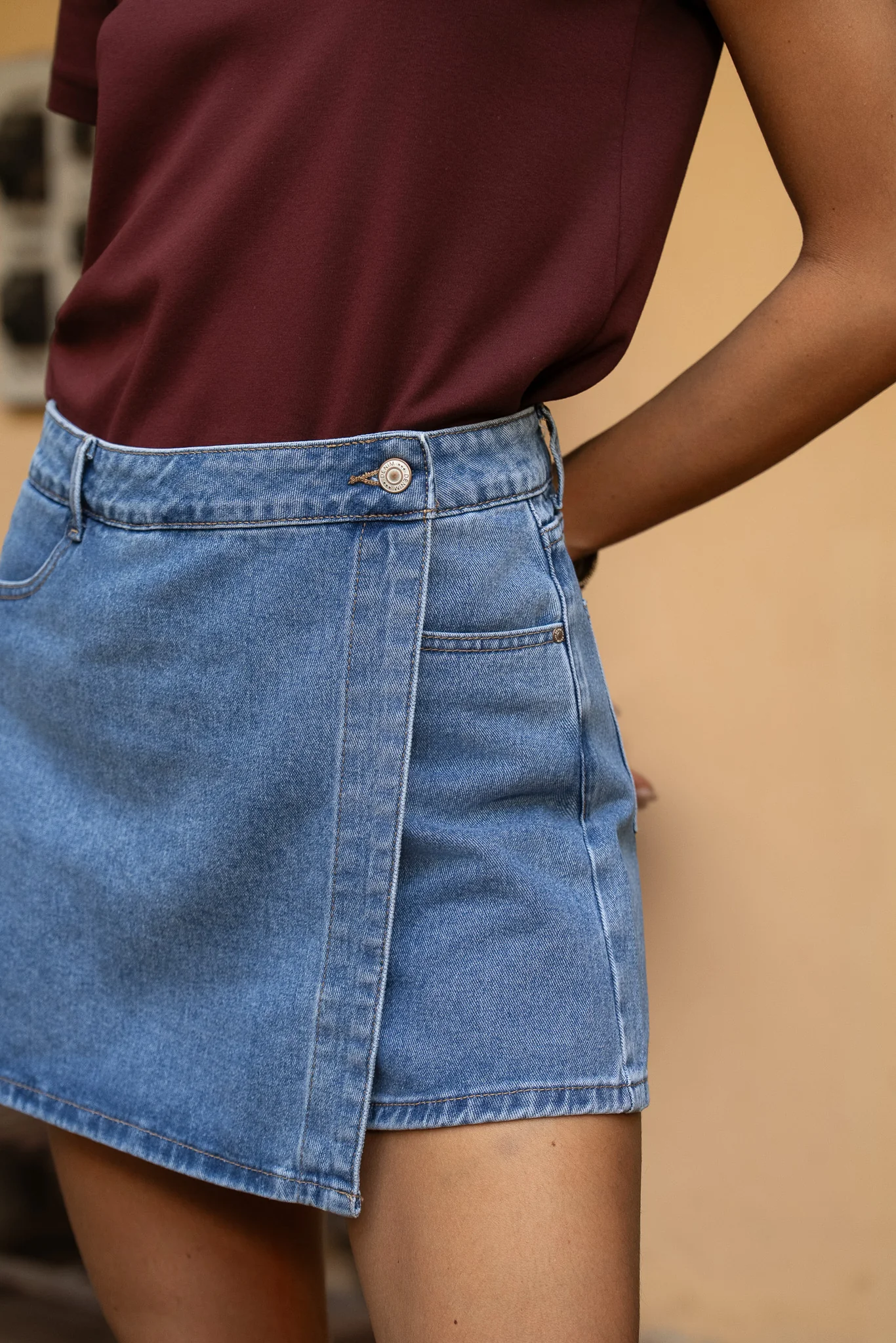 Jupe-short Jadene - denim stone - Image 4